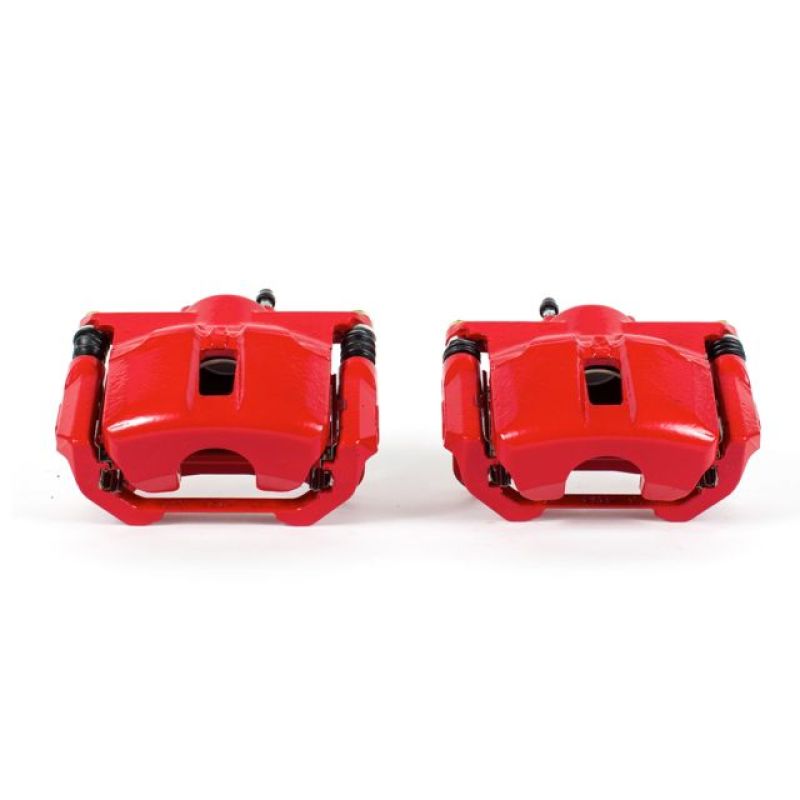PSB Red Calipers - Power Stop 09-14 Nissan Maxima Front Red Calipers w/Brackets - Pair