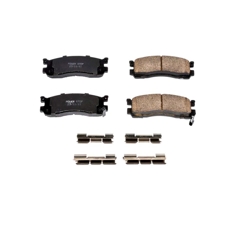 PSB Z17 Evolution Brake Pads - Power Stop 92-95 Mazda 929 Rear Z17 Evo Ceramic Brake Pad w/Hardware