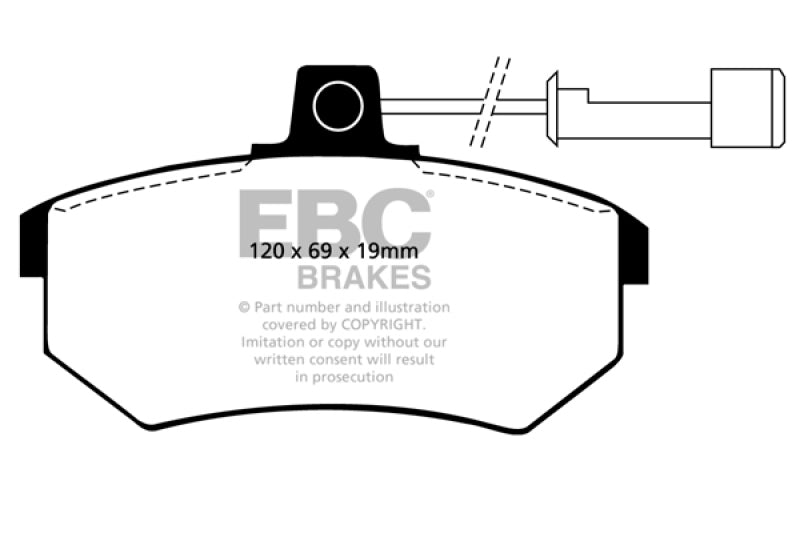 EBC Ultimax2 Brake Pad Sets - EBC 88-92 Audi 80 2.0 Ultimax2 Front Brake Pads