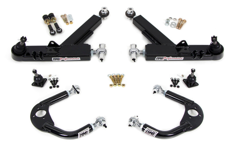 UMI Control Arm Kits - UMI Performance 93-02 GM F-Body A-Arm Kit Double Shear Mount Boxed Lower + Adj Upper