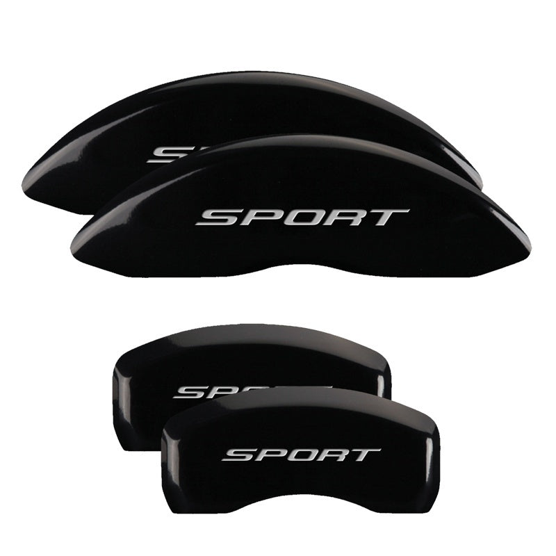 MGP Caliper Covers 4 Logo - MGP 4 Caliper Covers Engraved Front & Rear No Bolts/Sport 2015 Black finish silver ch