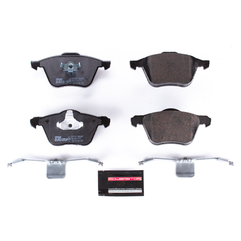 PSB Euro-Stop Brake Pads - Power Stop 03-14 Volvo XC90 Euro-Stop ECE-R90 Front Brake Pads