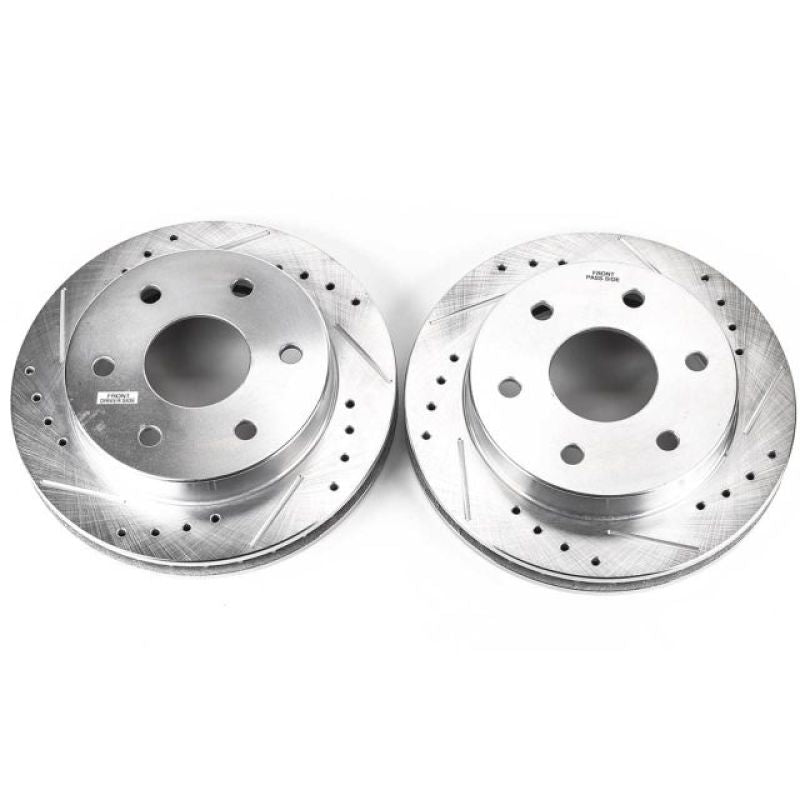 PSB Evolution Drill/Slot Rotor - Power Stop 99-00 Cadillac Escalade Front Evolution Drilled & Slotted Rotors - Pair