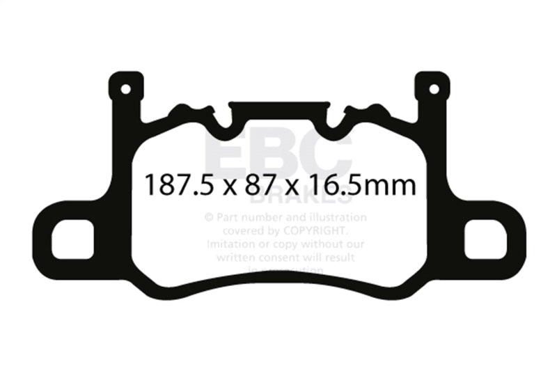EBC Redstuff Brake Pad Sets - EBC 13-15 Porsche 911 (991) GT3 3.8L (w/Cast Iron Rotor) Redstuff Rear Brake Pads