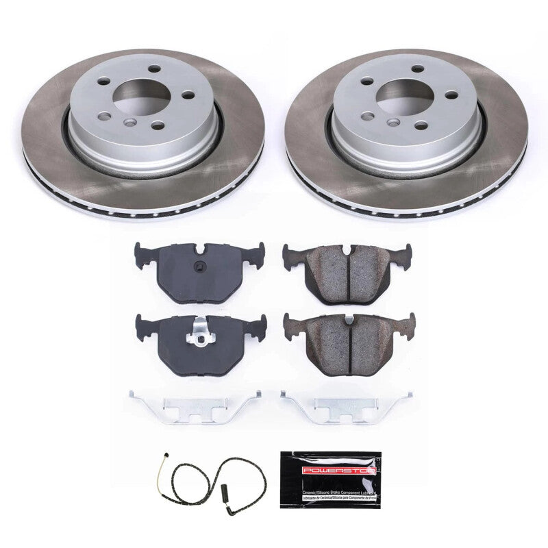 PSB Semi-Coated Rotor Kits - Power Stop 04-10 BMW X3 Rear Semi-Coated Rotor Kit