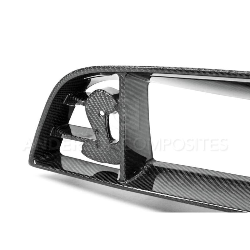 AND Front Grilles - Anderson Composites 10-14 Ford Mustang/Shelby GT500 Front Upper Grille (w/ Spot for Cobra Emblem)