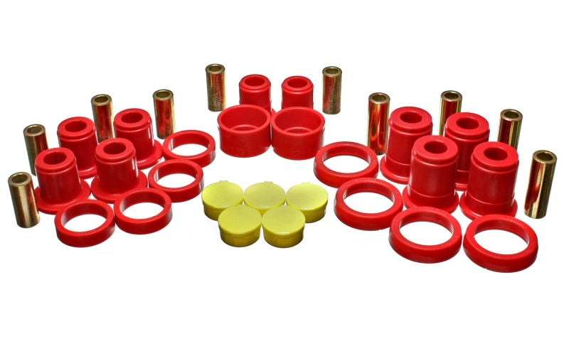 ES Cntrl Arm Bushings - Red - Energy Suspension 02-07 GM SUV Red Rear End Control Arm Bushing Set