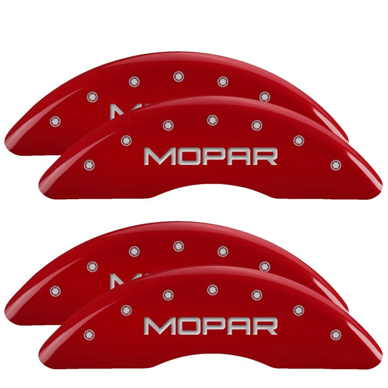 MGP Caliper Covers 4 Logo - MGP 19-25 Ram 3500 4 Caliper Covers Engraved Front & Rear - Red w/ MOPAR