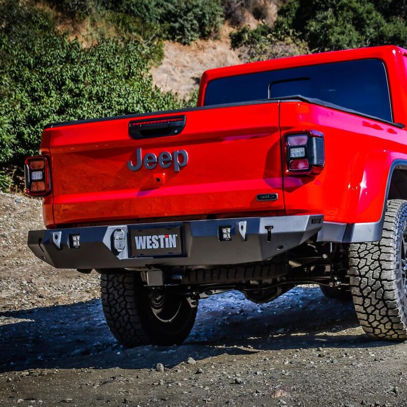 WES WJ2 Bumpers - Westin 2020 Jeep Gladiator WJ2 Rear Bumper - Textured Black