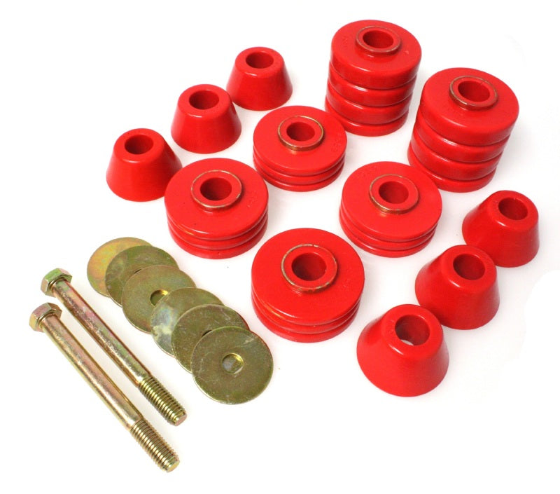 ES Body Mounts - Red - Energy Suspension GM Body Mounts - Red