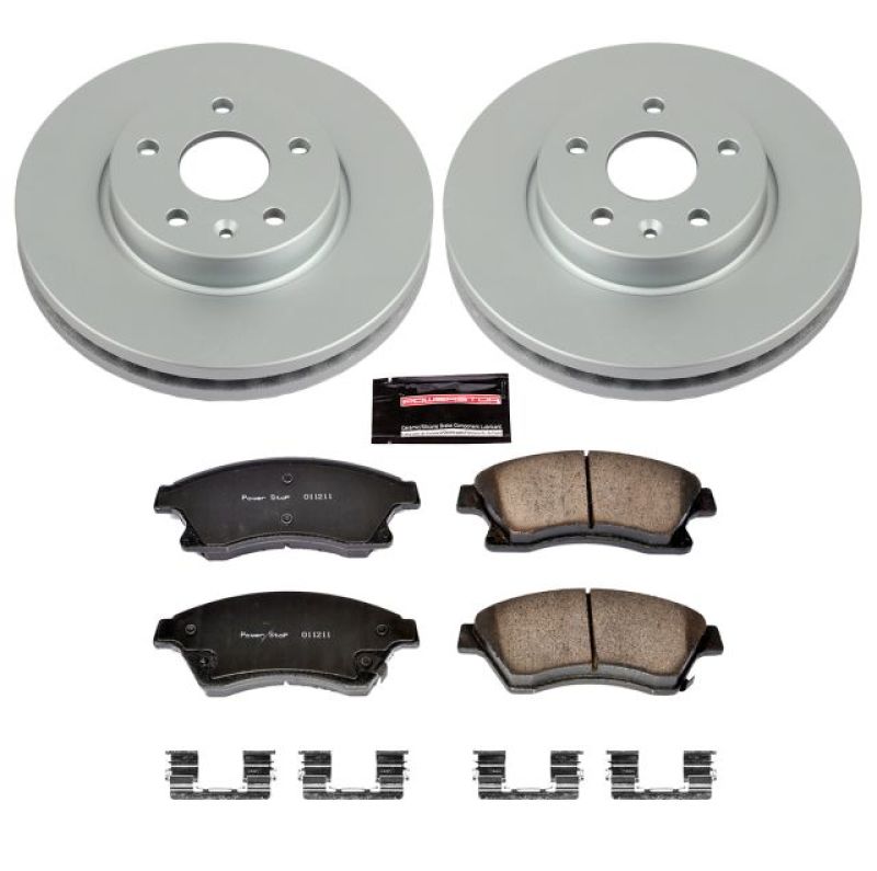 PSB Z17 Evolution Coated Kit - Power Stop 11-15 Chevrolet Cruze Front Z17 Evolution Geomet Coated Brake Kit
