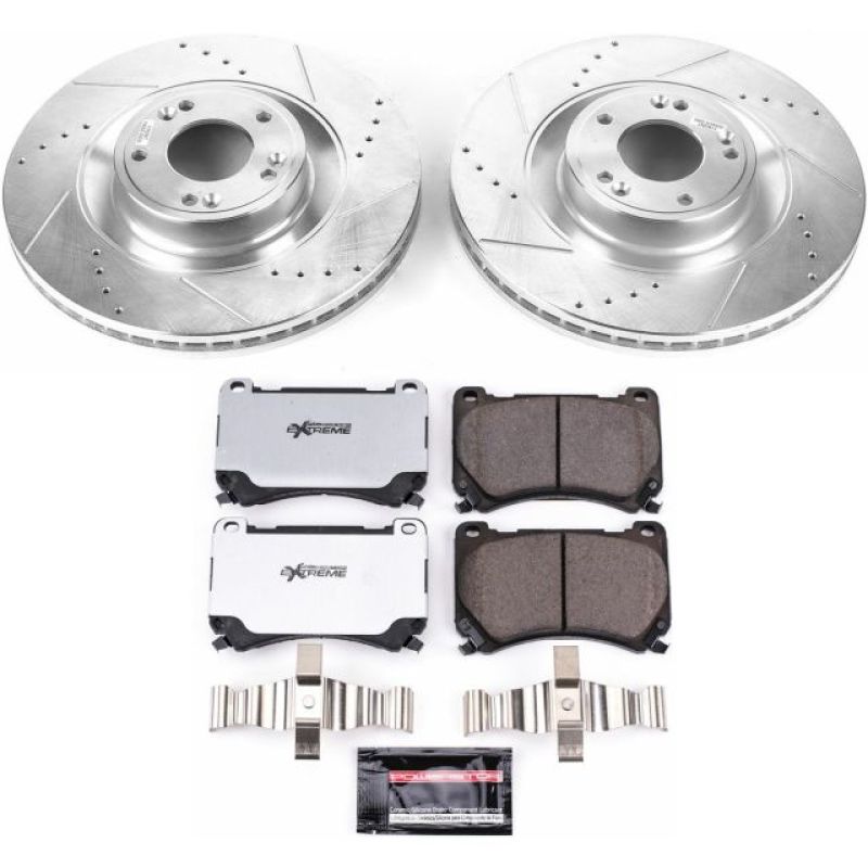 PSB Z26 Street Warrior Kit - Power Stop 2011 Hyundai Equus Front Z26 Street Warrior Brake Kit