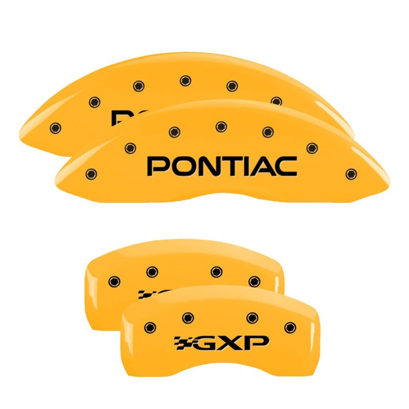 MGP Caliper Covers 4 Logo - MGP 4 Caliper Covers Engraved Front Pontiac Rear Gxp Yellow Finish Blk Char 2005 Pontiac Bonneville