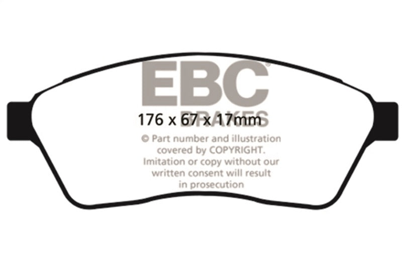 EBC Yellowstuff Brake Pad Sets - EBC 10-11 Cadillac SRX 2.8 Turbo Yellowstuff Front Brake Pads