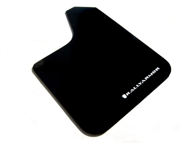 RAL UR Blk Flap/Wht Logo - Rally Armor Universal Basic Mud Flap White Logo
