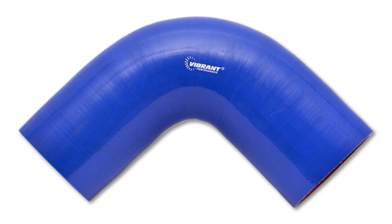 VIB 4 Ply Hoses - Vibrant 4 Ply Reinforced Silicone Elbow Connector - 2.5in I.D. - 90 deg. Elbow (BLUE)