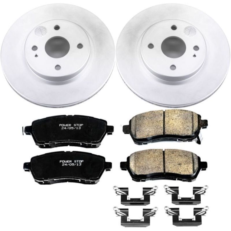 PSB Z17 Evolution Coated Kit - Power Stop 11-14 Mazda 2 Front Z17 Evolution Geomet Coated Brake Kit