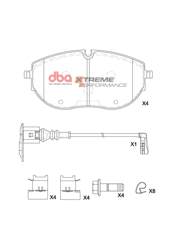 DBA XP Performance Brake Pads - DBA 2021+ Volkswagen Multivan XP Performance Front Brake Pads