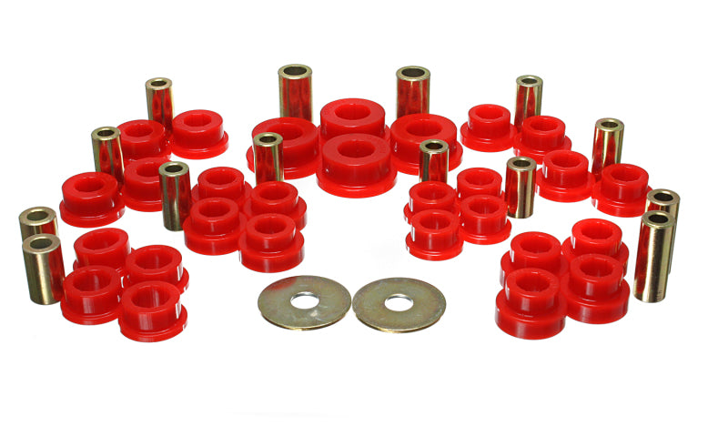 ES Cntrl Arm Bushings - Red - Energy Suspension Subaru 08-12 Impreza/08-14 WRX Red Rear Control Arm Bushing Set