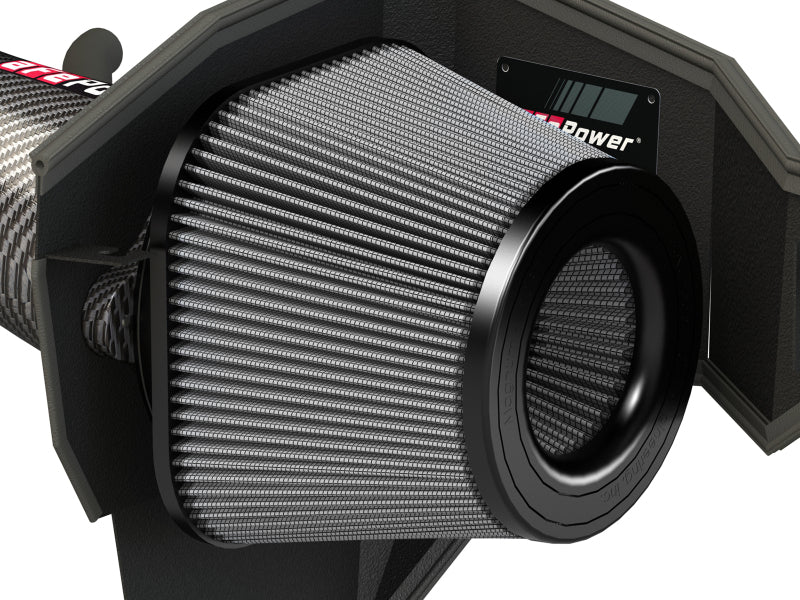 AFE Track Series Intake - aFe POWER Magnum FORCE Carbon Fiber Stage 2 Pro Dry S CAIS - 11-18 Dodge Challenger/Charger V8-6.4L