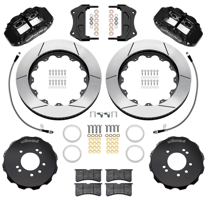 WIL Superlite Brake Kit - Wilwood 89-98 Nissan 240SX/89-94 Skyline/90-96 300ZX Superlite 6R Fr BBK w/ 14in SLT Rotors - Black