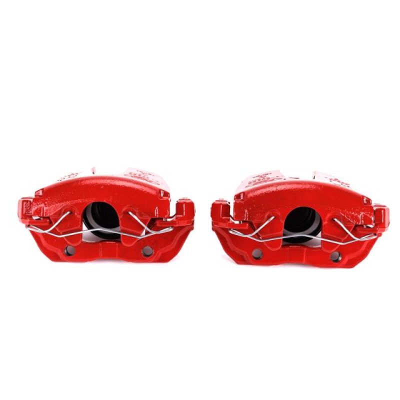 PSB Red Calipers - Power Stop 13-18 Ford C-Max Front Red Calipers w/Brackets - Pair