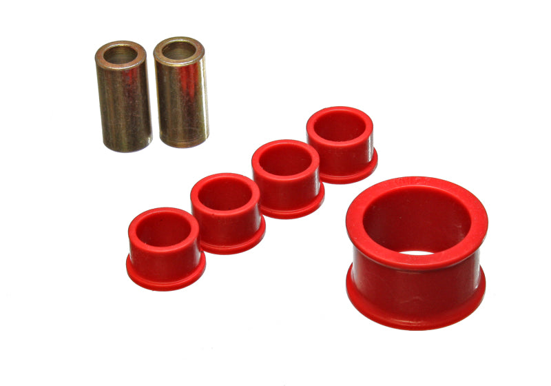 ES Steering Rack Bush - Red - Energy Suspension 02-09 Nissan 350Z / 03-07 Infiniti G35 Coupe Red Rack and Pinion Bushing Set