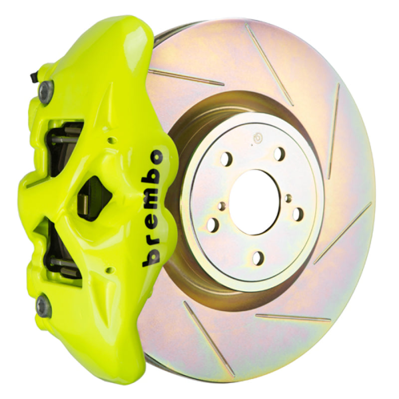 BRB Big Brake Kits - Brembo 15-21 WRX (VA) Front GT BBK 4 Piston Cast 326 x30 1pc Rotor Slotted Type-1- Fluo. Yellow