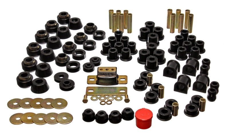 ES Hyper-Flex Sets - Black - Energy Suspension 87-95 Jeep Wrangler YJ Black Hyper-Flex Master Bushing Set