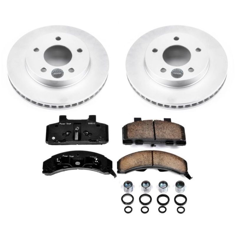 PSB Z17 Evolution Coated Kit - Power Stop 83-96 Buick Century Front Z17 Evolution Geomet Coated Brake Kit