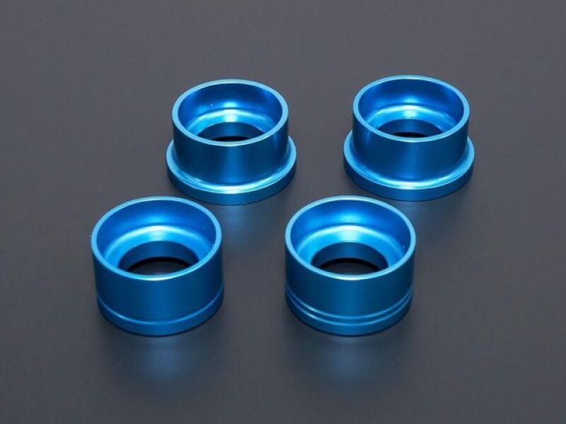 CUS Rubber Suspension Bushings - Cusco Rear Cross Member Rigid Mount Collar Set Billet Alum 2021+ Toyota GR Yaris 1.6L AWD - Blue