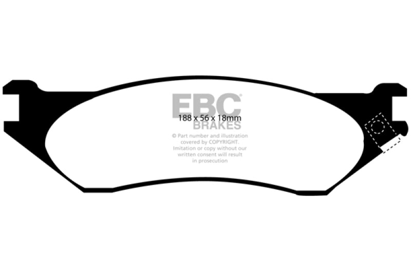 EBC Yellowstuff Brake Pad Sets - EBC 04-06 Dodge Durango 3.7 Yellowstuff Front Brake Pads