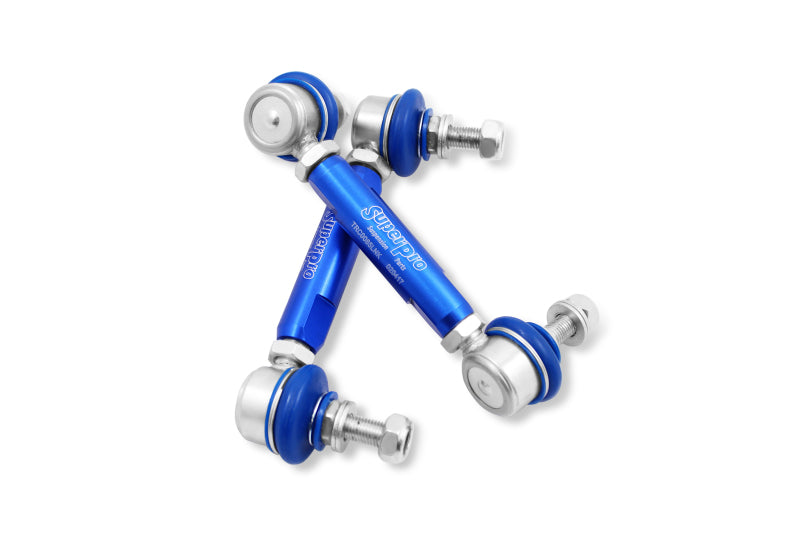 SPR Sway Bar Links - SuperPro 2014 Mazda 3 i SV Rear HD Adjustable End Link Set (10mm Studs 140mm-185mm Length)