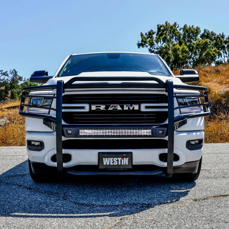WES Sportsman Grille Guards - Westin 19-21 Ram 1500 Sportsman X Grille Guard - Textured Black (Excluding Classic & Rebel)