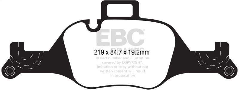 EBC Redstuff Brake Pad Sets - EBC 2017+ BMW 530 G30 Redstuff Front Brake Pads