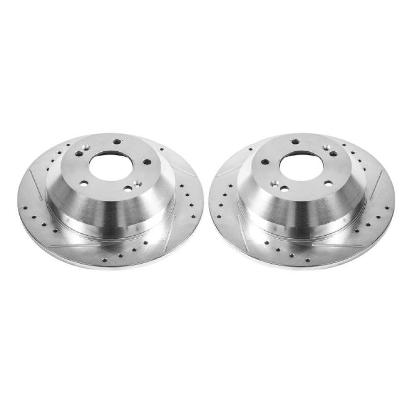 PSB Evolution Drill/Slot Rotor - Power Stop 10-18 Hyundai Santa Fe Rear Evolution Drilled & Slotted Rotors - Pair