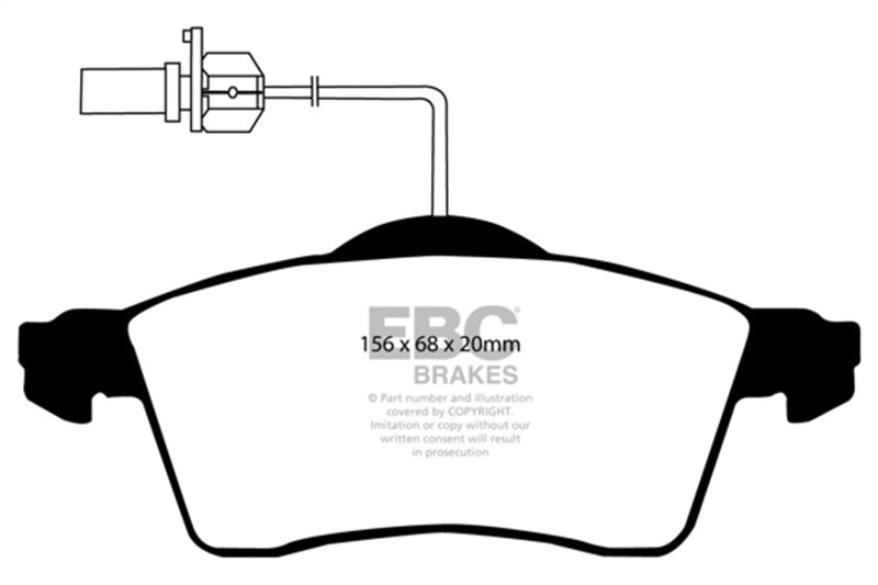EBC Ultimax2 Brake Pad Sets - EBC 2000 Volkswagen Eurovan 2.8L Ultimax Front Brake Pads