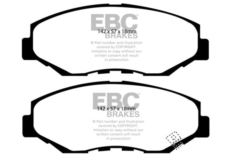 EBC Redstuff Brake Pad Sets - EBC 13-15 Acura ILX 1.5 Hybrid Redstuff Front Brake Pads