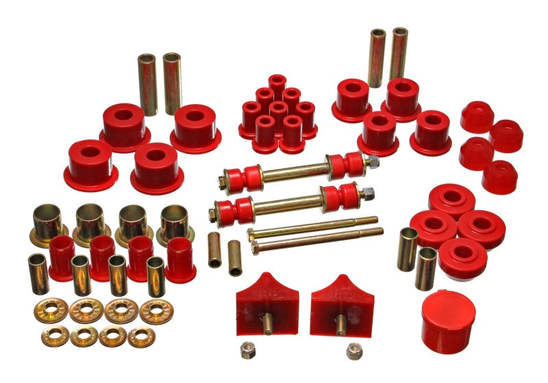 ES Hyper-Flex Sets - Red - Energy Suspension 66-76 Chrysler A Body - Dart/Demon/Duster/Valiant Red Hyper-flex Master Bushing Se