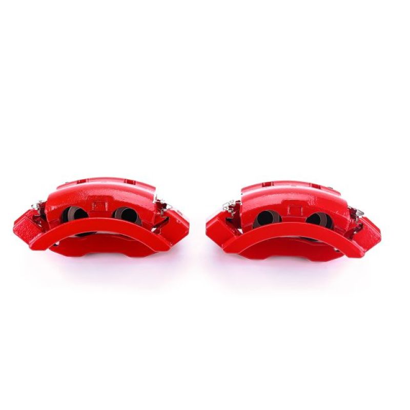 PSB Red Calipers - Power Stop 2007 Ford E-150 Rear Red Calipers w/Brackets - Pair