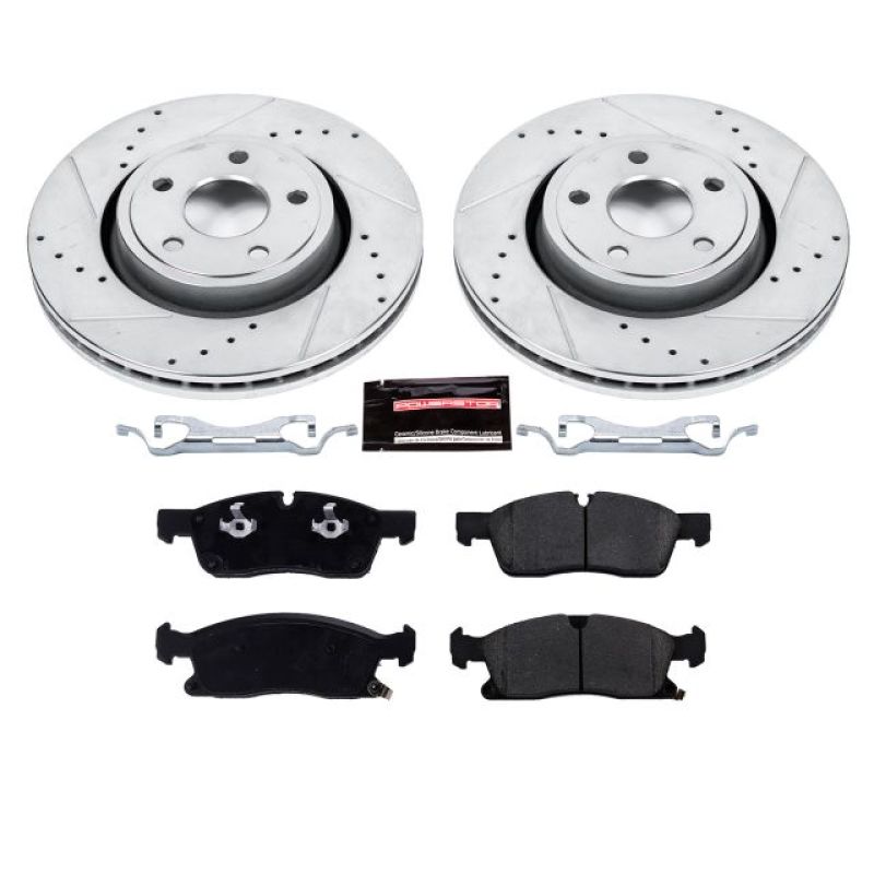 PSB Z23 Evolution Kit - Power Stop 16-19 Jeep Grand Cherokee Front Z23 Evolution Sport Brake Kit