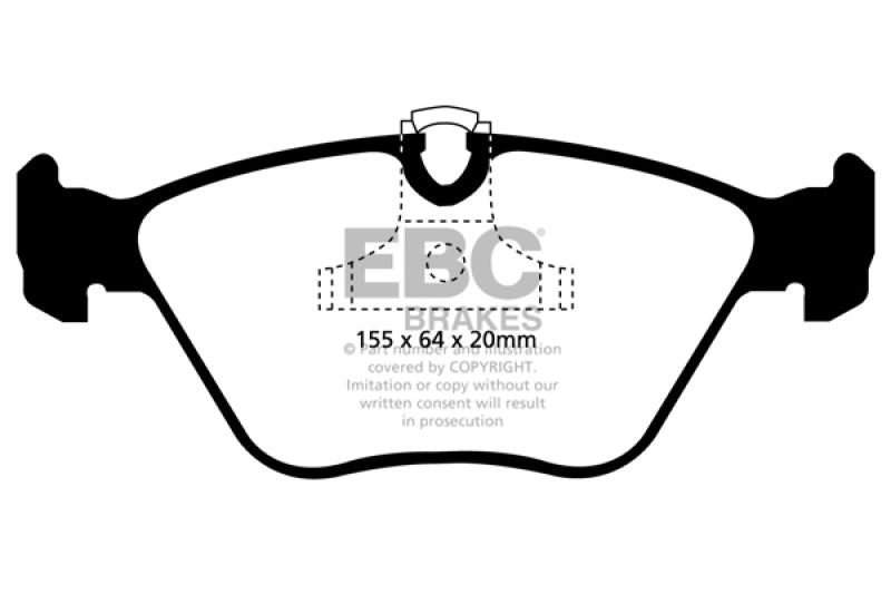 EBC Greenstuff Brake Pad Sets - EBC 04-06 BMW X3 2.5 (E83) Greenstuff Front Brake Pads