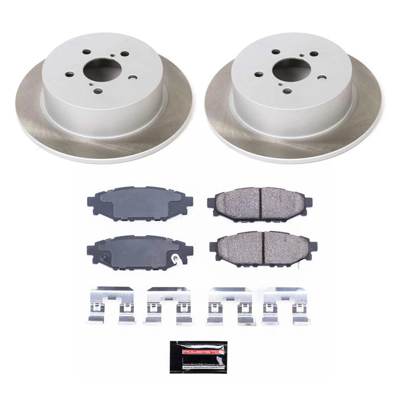 PSB Semi-Coated Rotor Kits - Power Stop 05-09 Subaru Outback Rear Semi-Coated Rotor Kit