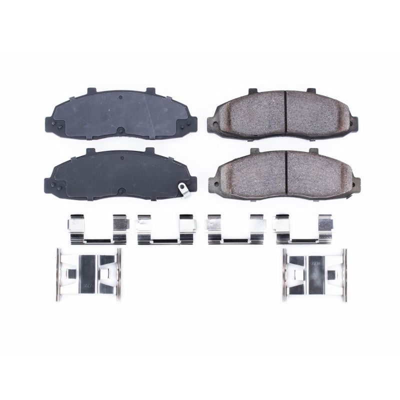 PSB Z17 Evolution Brake Pads - Power Stop 97-03 Ford F-150 Front Z17 Evolution Ceramic Brake Pads w/Hardware