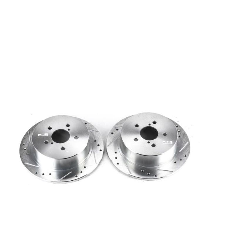 PSB Evolution Drill/Slot Rotor - Power Stop 05-09 Subaru Legacy Rear Evolution Drilled & Slotted Rotors - Pair