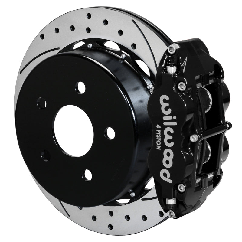 WIL Superlite Brake Kit - Wilwood 07-18 Jeep Wrangler Narrow Superlite 4R Rear Brake Kit SRP 13.50in Rotor w/Lines - Black