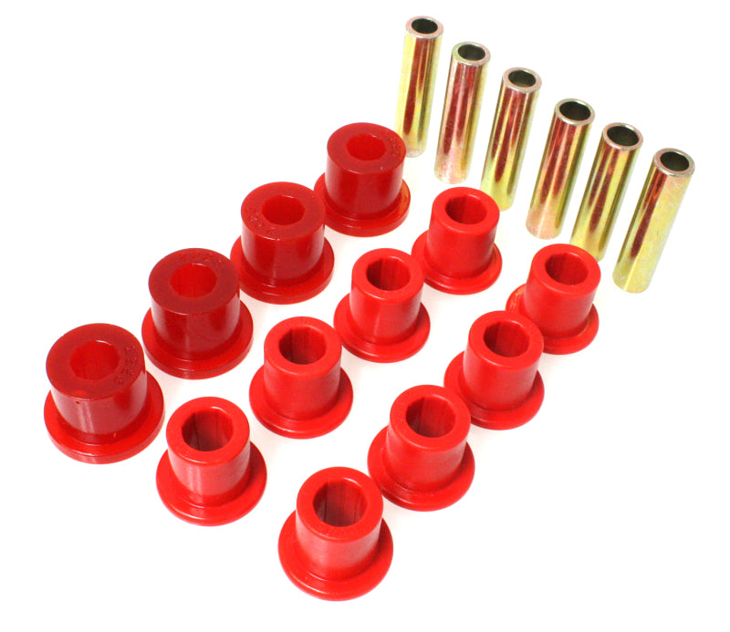 ES Spring/Shackle Bush - Red - Energy Suspension Jeep Spring Bushing Set - Red