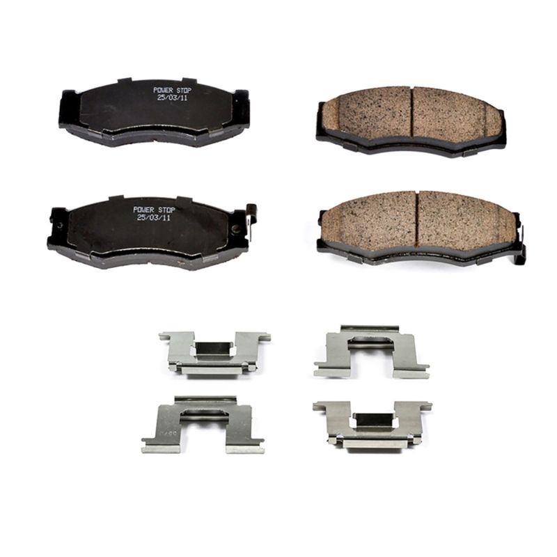 PSB Z17 Evolution Brake Pads - Power Stop 90-92 Infiniti M30 Front Z17 Evolution Ceramic Brake Pads w/Hardware