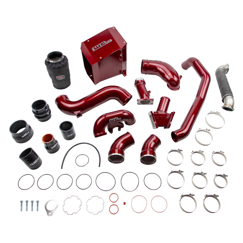 WCF Intake Bundle Kit - Wehrli 06-07 Chevrolet 6.6L Duramax LBZ Stage 3 High Flow Bundle Kit - WCFab Red