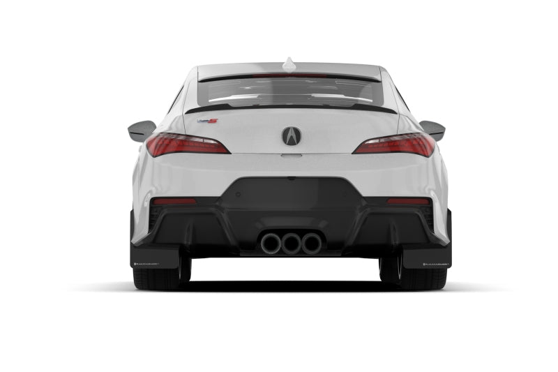 RAL UR Blk Flap/Rd Logo - Rally Armor 23-25 Acura Integra A-Spec Black UR Mud Flap W/Red Logo (No Drilling Req.)